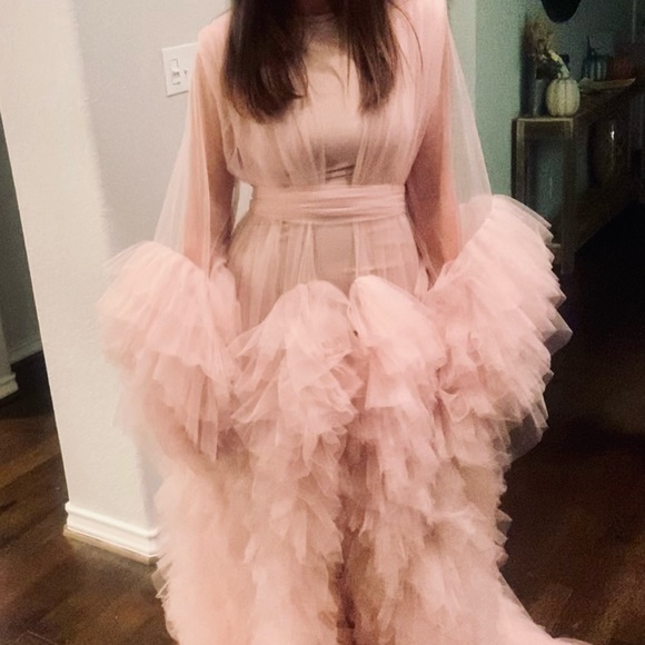 Pink Tulle Robe Gown - Picture 3 of 5